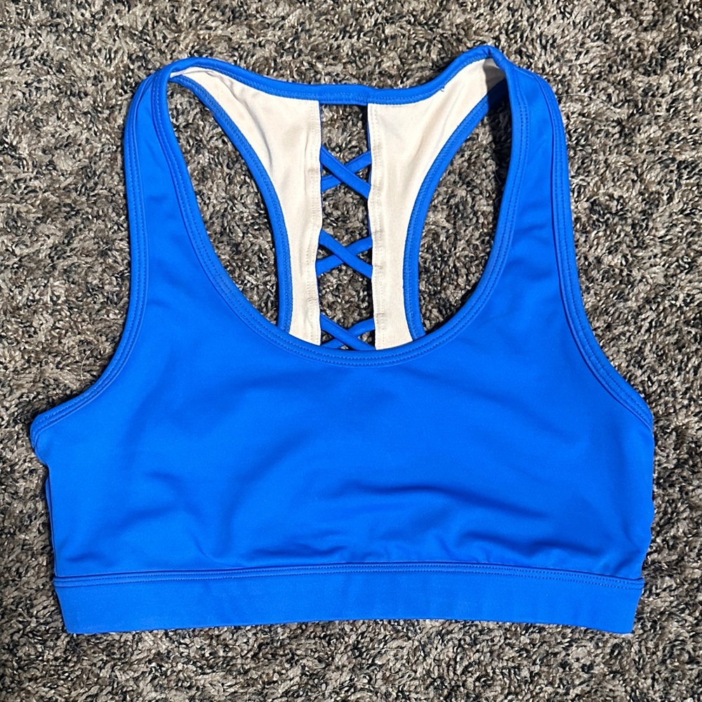 Maven Thread Royal Blue Sports Bra with Crisscross Back